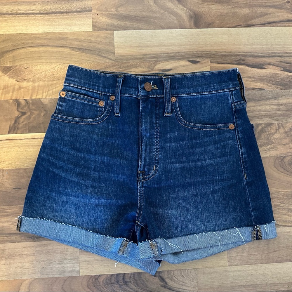 Madewell High Rise Denim Shorts Blue Size 24 - Picture 3 of 12